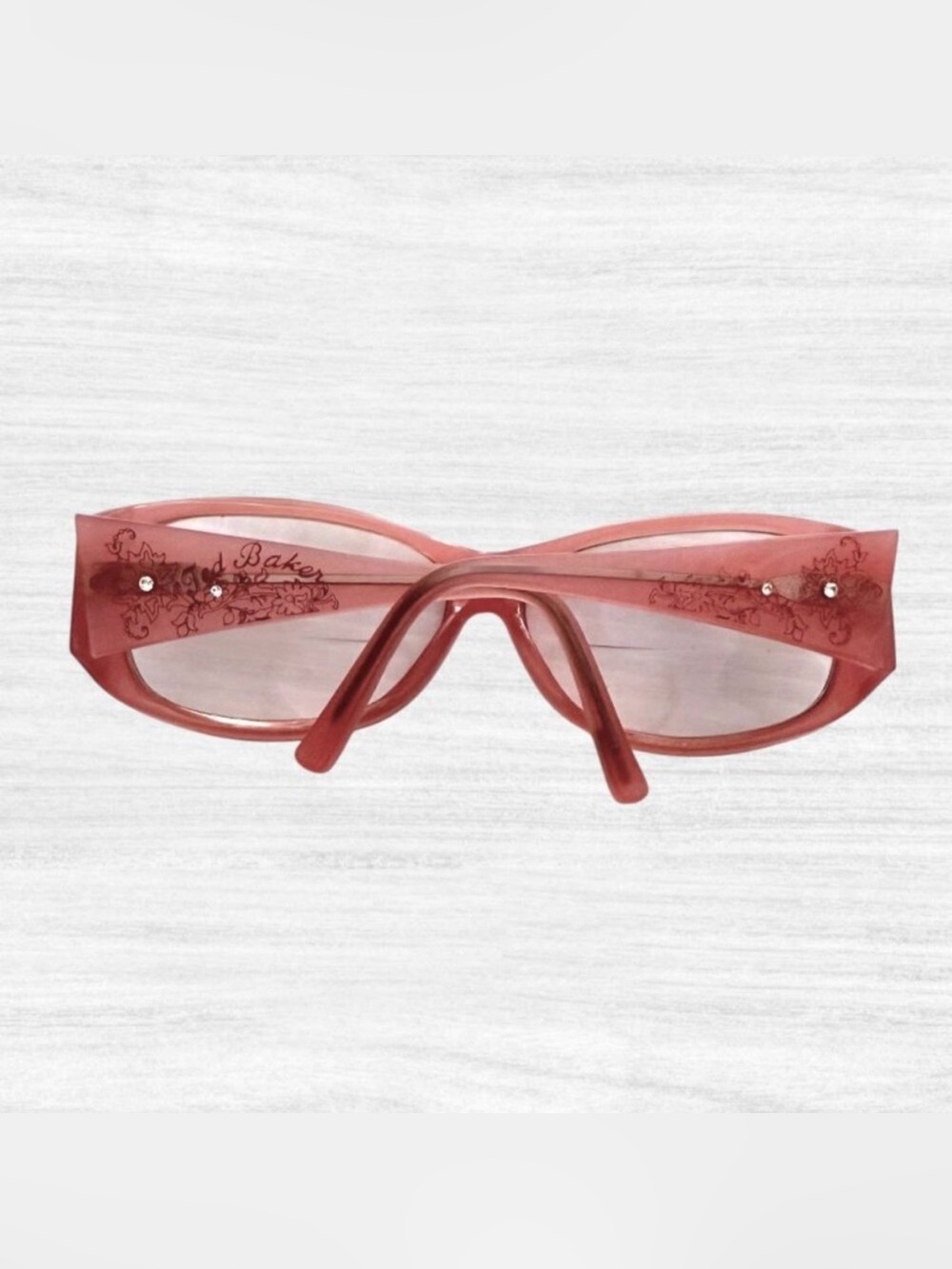 Ted Baker Logie B439 Pink Coral Rhinestone Eyeglass Frames 64-15-125